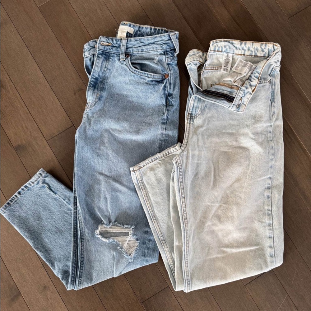 Chic Light Blue and Washed Denim Jeans